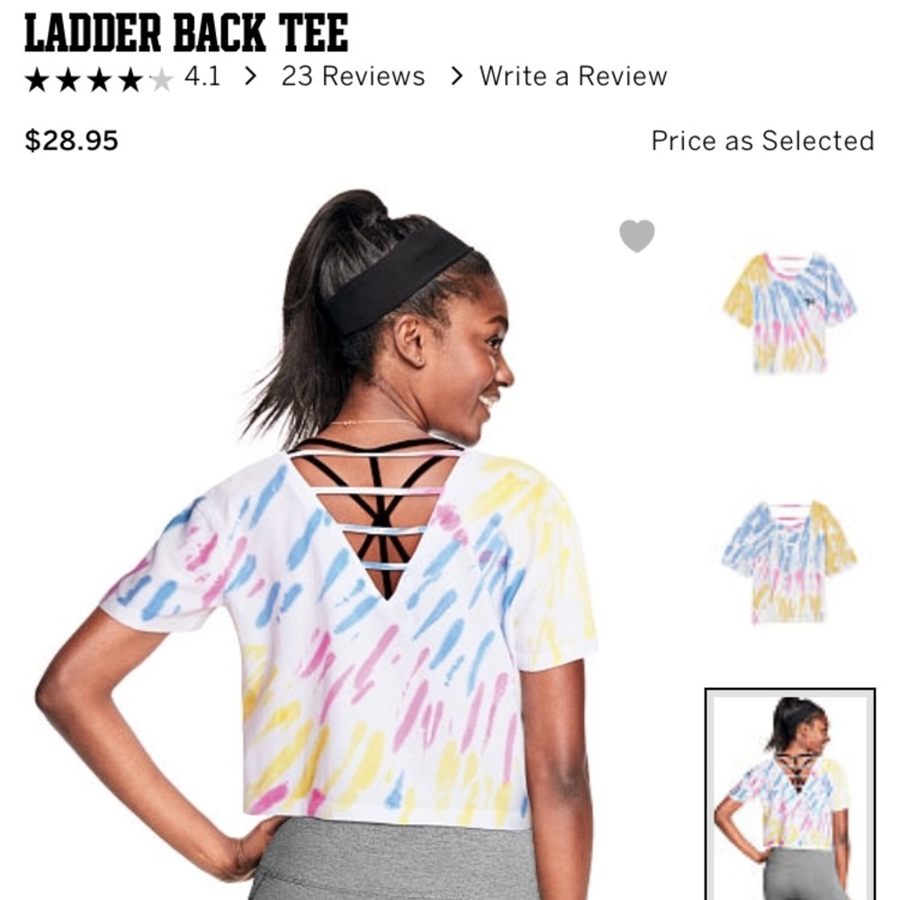 Brand new in packaging pink ladder back crop top